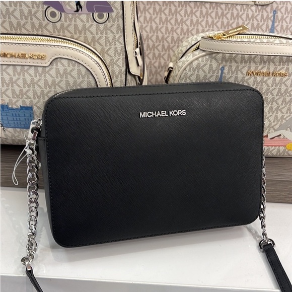 Michael Kors Handbags - Michael Kors Jet Set Item Large East West Zip Crossbody
Leather Black NWT!